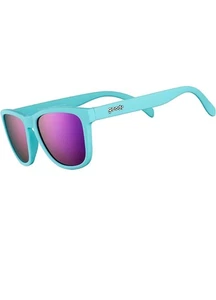 NEW Goodr Polarized Sunglasses Adult  M  Electric Dinotopia Carnival Turquoise - Picture 1 of 17