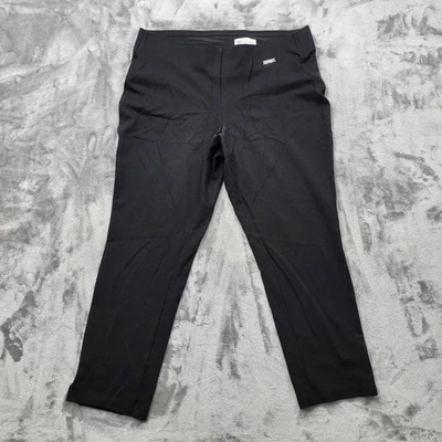 Rafaella Pants Womens 1X Black Pull On Mid Rise Tapered Ankle Stretch Preppy - Image 1 of 4