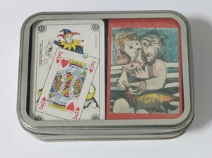 Picasso Box Latta 2 Mazzi Carte Poker Imagommage - Picture 1 of 3