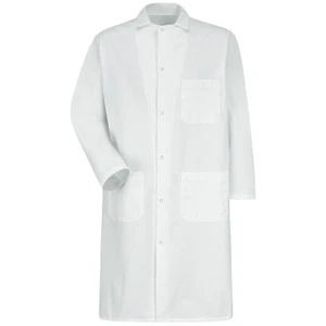 Red Kap Gripper-Front Butcher Frock with Exterior Pocket - Picture 1 of 3