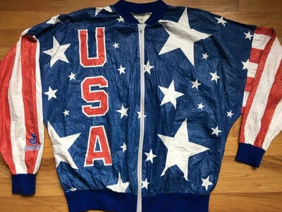 Vtg Olympics Jacket USA 1992 Barcelona Dream Team Tyvek Dupont Size XL - Image 1 of 4