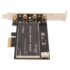 Pcie Network Adapter 2.4G 450Mbps 5G 1300Mbps 4 Antennas Standard Ieee Bt4 MPF - Picture 1 of 22