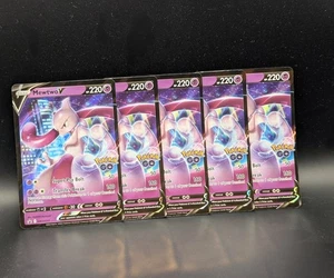 (Set Of 5) Mewtwo V SWSH223 SWSH: Sword & Shield Promo Cards Holo Pokemon Go - Picture 1 of 1