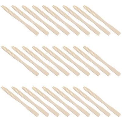  Tenedor desechable de bambú 500 piezas herramientas de fiesta de cumpleaños palos de comida para acampar Foto 1 de 4