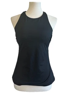 NWT Athleta Maldives Bra Cup High Neck Tankini Top Size Medium 36 B / C Black - Picture 1 of 11