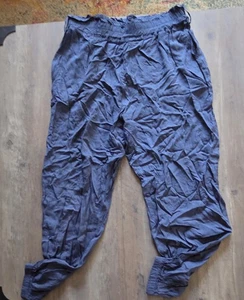 Pantalones de lona ligeros azul marino Bloom Chic para mujer talla 12 nuevos con etiquetas - Imagen 1 de 4