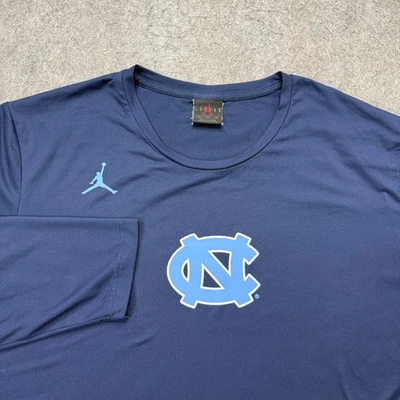 North Carolina Tar Heels Nike Jordan Long Sleeve Shirt Men 3XL Blue Performance - Image 1 of 4