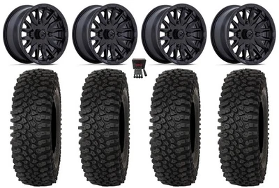 MSA Creed 15" Wheels Black 32" Roctane ST Tires Honda Pioneer 1000 / Talon — 第 1/4 张图片