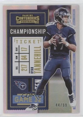2020 Panini Contenders Championship Ticket /99 Ryan Tannehill #9 - Image 1 of 2