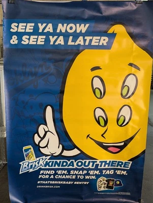 Brisk Kinda Out There promo advertising poster 2015, See Ya Now Later, 48 x 68 - Image 1 of 4