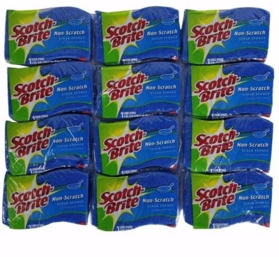 Scotch Brite 3M Non-Scratch Scrub Sponges 12 Pack  - Image 1 of 2