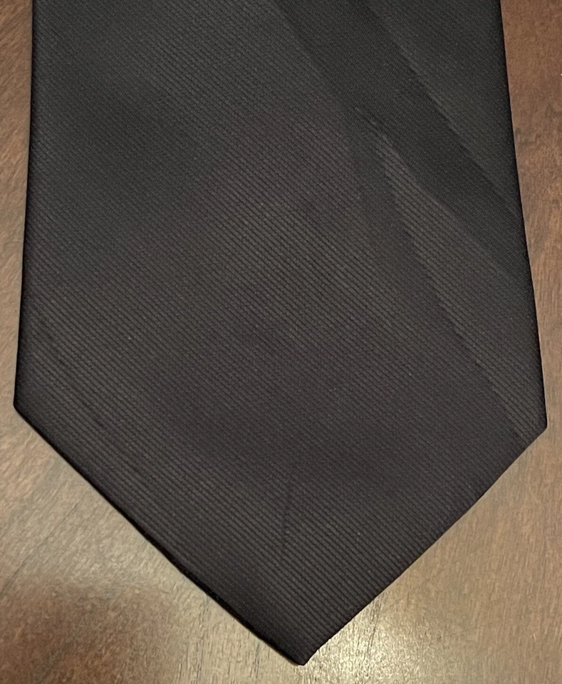 Corbata de cuello vintage Town Craft negra 100 % poliéster para hombre hecha en Corea Foto 1 de 4