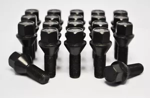 20 X M14 X 1.25 , 27mm Rosca, Cónico Pernos de Rueda para Mini (Negro) - Imagen 1 de 2
