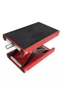 1100 LB Red Mini Scissor Lift Jack ATV Motorcycle Dirt Bike Scooter Crank Stand - Picture 1 of 6