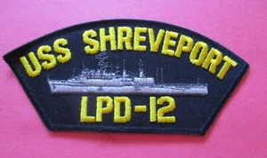 USS Shreveport LPD-12 (nave ricamata) nuova toppa militare in ferro marina  - Foto 1 di 1