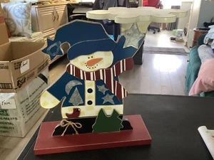 Aufsteller Schneemann Tellerhalter Aufsteller - Bild 1 von 6