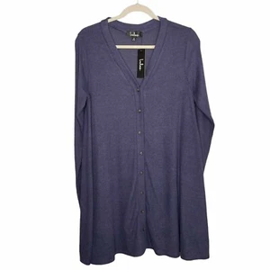 Vestido Suéter Cárdigan Lulu's Talla Mediana Brezo Azul Marino Dulce Comodidad - Imagen 1 de 10