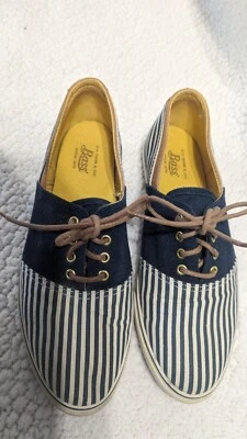 Bass Navy Blue Striped Women's Tennis Shoes Size 7M 3150W - Image 1 of 4