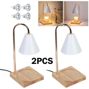 2X Aromatherapy Melting Wax Lamp Dimmable Night Light Table Candle Warmer Lamp - Picture 1 of 18