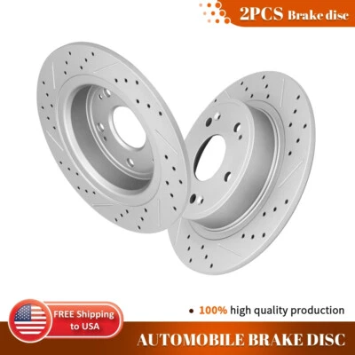 Kit de rotores de freno de disco perforados traseros para Honda HR-V Accord Civic Acura TSX ILX Foto 1 de 4
