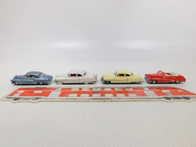 4X Praliné H0 1:87 Modello US-/USA-Oldtimer: Buick + Cadillac, MINT #CL59-0,5 - Immagine 1 di 4