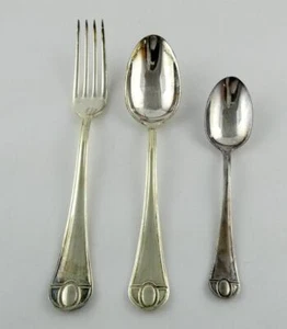 Ercuis Buis Silverplate Group of 3 Flatware Pieces Fork Place Spoon and Teaspoon - Picture 1 of 8