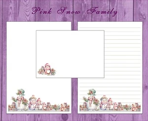 The Pink Snow Family - A5 Writing paper - Picture 1 of 7