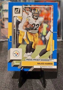 2022 Panini Donruss Najee Harris Blue Press Proof No.219 Steelers - Picture 1 of 2