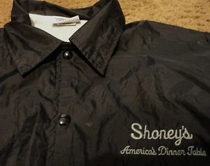 SHONEY'S Restaurant America's Dinner Table Jacket Windbreaker for over shirt Med - Picture 1 of 5