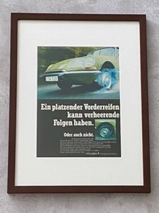 Citroen DS Hydropneumatik Original 1970 Vintage Ad Werbung Gerahmt Bild Framed - Bild 1 von 5