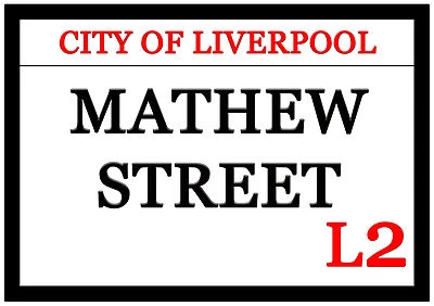 Huge Mathew Street Fridge Magnet 30cm x 21cm City Of Liverpool L2