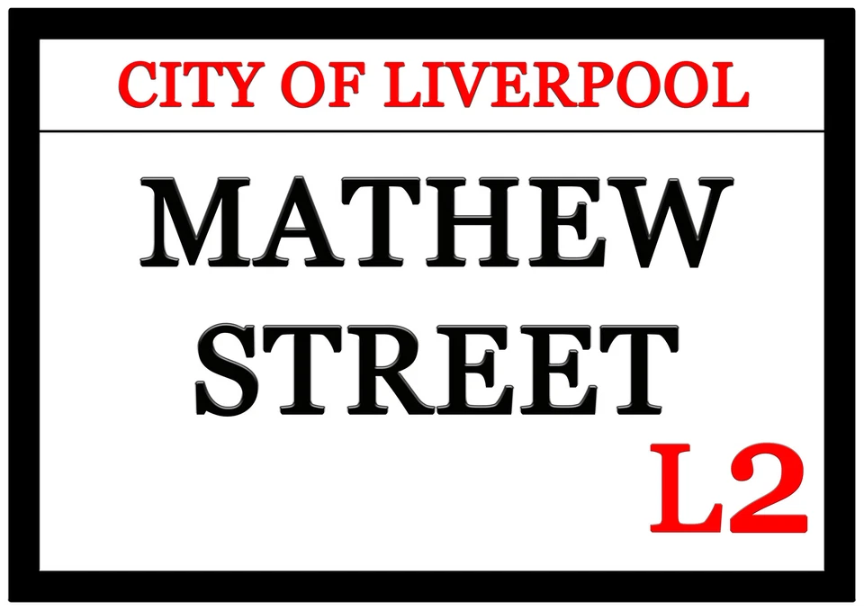 Huge Mathew Street Fridge Magnet 30cm x 21cm City Of Liverpool L2
