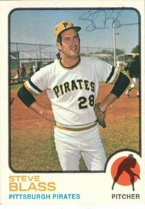 STEVE BLASS-PITCHER-PITTSBURGH PIRATES-1973 TOPPS #95-AUTOGRAFATO - Foto 1 di 2