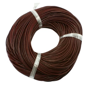 10M Leder Perlenstickerei Kordel Rindsleder Schokolade 3mm für Schmuck Zum Selbermachen Herstellung - Bild 1 von 1