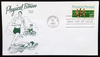 Scott 2043 FDC Physical Fitness Runners EKG Gamm Cachet - Image 1 of 3