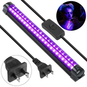 48LED UV Black Light Bar Fixtures Ultraviolet Lamp US Strip Plug Party Club US - Picture 1 of 11