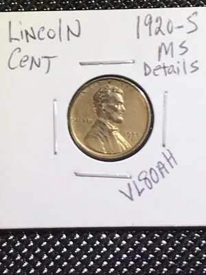 1920-S Lincoln Cent UNC  Details *Light Cleaning* - Image 1 of 4