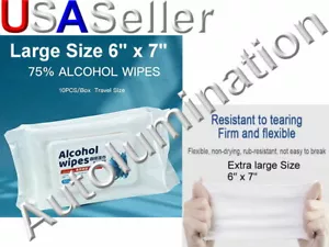 10 Stück Alkohol Vorbereitung Pads Einwegtücher 75% Alkohol Extra Groß Neu & Frisch - Bild 1 von 1