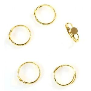 Accessoires création support bague fimo anneau réglable tamis 6 mm (5 pièces) 