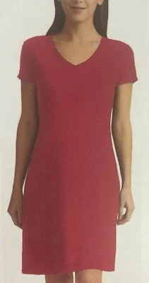 Andrew Marc New York Women's Short Sleeve V-Neck Dress, Fuchsia, Size XXL - Изображение 1 из 2