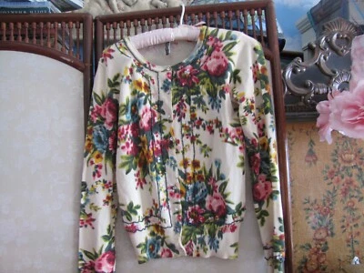 Cárdigan floral con cuentas bordado Charlotte Tarantola S Foto 1 de 4