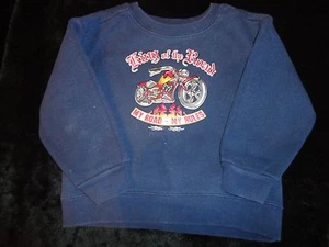 VGC! BLUE KING OF THE ROAD BIKER SWEATSHIRT SIZE 3T ATHLETIC WORKS - Picture 1 of 1