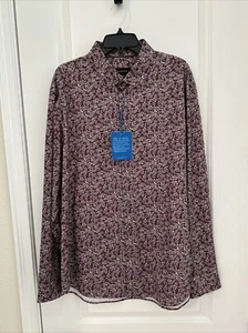 NWT Bugatchi Shirt Mens 2XL Dress 8 Way Stretch Button Down Shirt - Picture 1 of 3