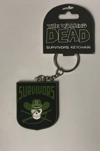 The Walking Dead Survivors Schlüsselanhänger Comic Logo Totenkopf & Gewehre Sheriff Rick Neu - Bild 1 von 2