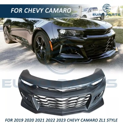 Se adapta a Chevrolet Camaro ZL1 19~23 estilo parachoques delantero cubierta conversión sin pintar PP Foto 1 de 4