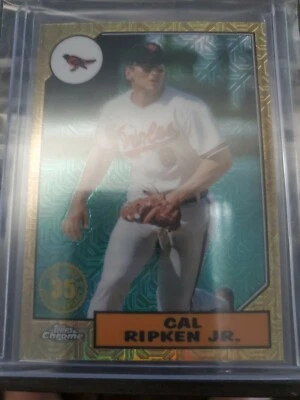 Cal Ripken Jr 2022 Topps Series 1 Silver Pack 1987 Chrome Mojo #T87C-86 Orioles - Image 1 of 2