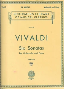 Vivaldi Sei Sonate per Violoncello e Pianoforte, Graudan 1959, Parti Pianoforte e Violoncello - Foto 1 di 1