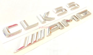 #1 CHROME CLK55+AMG FIT MERCEDES CLK55 REAR TRUNK EMBLEM BADGE NAMEPLATE - Picture 1 of 2
