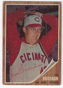 Carta Topps autografata JIM BROSNAN Cincinnati Reds 1962, #2 - con COA - Foto 1 di 1