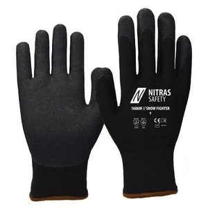 12 Paar Nylonhandschuhe Arbeitshandschuhe Winterhandschuhe Nitril Snow Fighter - Bild 1 von 1